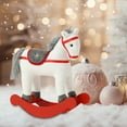 thumbnail image 4 of DAMAI Adorable Christmas Wooden Rocking Horse,Christmas Handmade Gift Indoor Wooden Horse Sculpture,Winter Desktop Decoration Tiered Tray And Home Decor, 4 of 7