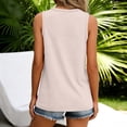 thumbnail image 4 of Fabrcox Womens Summer Tank Tops Sleeveless Button Fitted Women V Neck Tank Top Wide Strap Breathable Yoga Basic Womens Undershirt Khaki L, 4 of 5