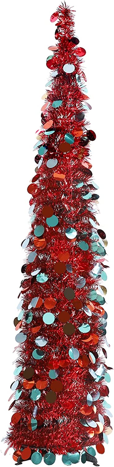 XBRW Red Christmas Pop Up Tinsel Tree With Stand 5Ft Easy Assembly   Df4574f6 E597 4b68 8dd0 8bbecd5b4d89.bc13dbf52dc6e1ec7599f02a7163d446 