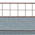 thumbnail image 4 of Galvanized Metal Wall Iron Shelves With Wired Back, Set of 2, Gray- Saltoro Sherpi, 4 of 6