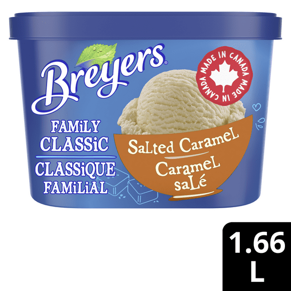 Breyers Family Classic Salted Caramel Frozen Dessert, 1.66 L Frozen Dessert