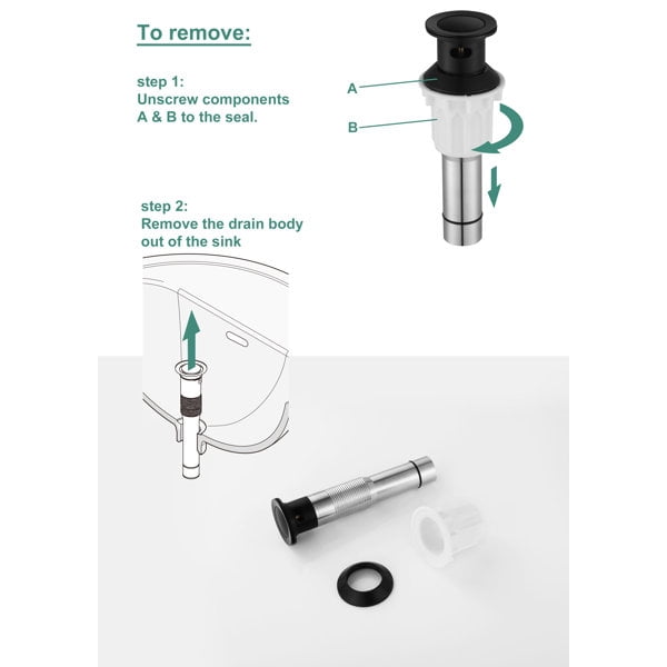 PARLOS Centerset Two-Handle Bathroom Sink Faucet with Metal Drain Assembly and Supply Hose, Brushed Nickel