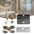 thumbnail image 2 of LYLONG Door Hardware Kit 1X Shower Room Copper Four-Wheel Hanging Pulley Roller for Bathroom Slide Door, 2 of 9