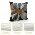 thumbnail image 4 of Creowell Throw Pillow Cover, Gray 1950S Retro Floral Pattern 1960S Collection Abstract Grey Red Pink Orange Black on White Beautiful Cushion Case for Sofa Couch White, 4 of 5