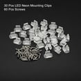 thumbnail image 3 of Unique Bargains LED Neon Mounting Clips Fixing Clamps Holder Fit 4.5 to 6mm Silicone LED Neon Strip Lighting Clear 30 Pack, 3 of 5
