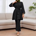 thumbnail image 1 of Elegant 2-Piece Outfit: Crystal Embellished Loose Top & Flared Pants Set For Women - Casual Daily & Party Wear, 1 of 5