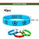 thumbnail image 2 of 40 pulseras de silicona de fútbol, pulseras de goma multicolor, pulseras de fútbol para niños, regalos de fiesta de fútbol, eventos deportivos, fiesta de cumpleaños, 2 of 7