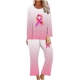 thumbnail image 1 of Rbaofujie Chemise de Nuit pour Femmes Ensemble de Pyjama Décontracté à Imprimé Dégradé pour Femmes, 1 of 3
