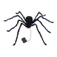 thumbnail image 2 of 78 Inch Giant Halloween Light Up Spider Decor with Lights and Red Eyes, Scary Hairy Spider with Bendable Legs for Indoor Outdoor Yard Haunted House Party Decorations, 2 of 9