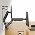 thumbnail image 5 of Dual Monitor Arm Mount – Adjustable Height, Tilt, and Swivel Desk Mount for 17–27” Monitors, C-Clamp and Grommet Installation, 5 of 10