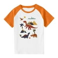 thumbnail image 1 of RXIRUCGD 2025 Vêtements d'Été pour Enfants Tout-Petits Garçons Filles Mode Mignon Col Rond Imprimé Manches Courtes Haut, 1 of 7