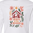 thumbnail image 4 of Inktastic Jesus is the Reason Nativity Scene Christmas Long Sleeve Youth T-Shirt, 4 of 5