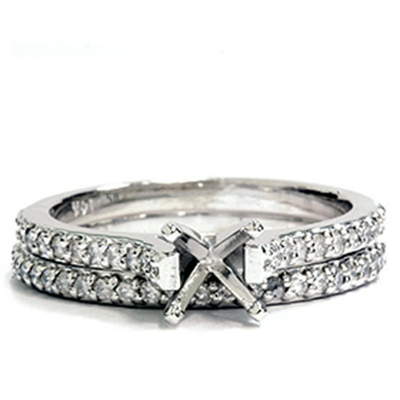 Pompeii 1/2ct Diamond Matching Engagement Wedding Set Setting (G/H,I1-I2)