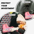 thumbnail image 4 of Kdxio Dachshund Dog Heart Print 2 Pack Car Kick Mat Seat Cover Back Protector Mat with Pockets for Organizer Backseat Protector and Storage Anti Kick Pad for Vehicles, 4 of 9