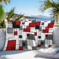 thumbnail image 4 of Space Design Sense Outdoor Pillow Covers Pack of 2 Abstract Irregular Grey Line Stitching Waterproof Throw Pillow Covers Decorative Cushion Cases for Patio Garden Tent Balcony Couch 20x20 inch, 4 of 8
