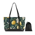 thumbnail image 7 of FORMRS Canvas Laptop Tote Bag for Women with 15.6" Computer Compartments Shoulder Handbag, Floral Lemons, 7 of 7