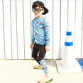 thumbnail image 3 of Kids Boys Cartoon Sunscreen Quick Dry Swimming Long Sleeve Tops Trousers, 3 of 9