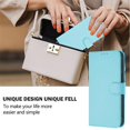 thumbnail image 5 of Wallet Case Compatible for Samsung Galaxy A57 5G, PU Leather Magnetic Closure Protective Flip Folio Case with 3 Card Holder and Wrist Strap Cover Women Men,Sky Blue,For Galaxy A57 5G, 5 of 11