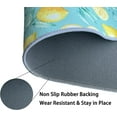 thumbnail image 2 of Lemon Retro 2 Piece Kitchen Mat Set, Rustic Non-Slip Anti-Fatigue Standing Mats, Turquoise Comfort Throw Rug for Kitchen Laundry Office, 17"x29"+17"x47", 2 of 6