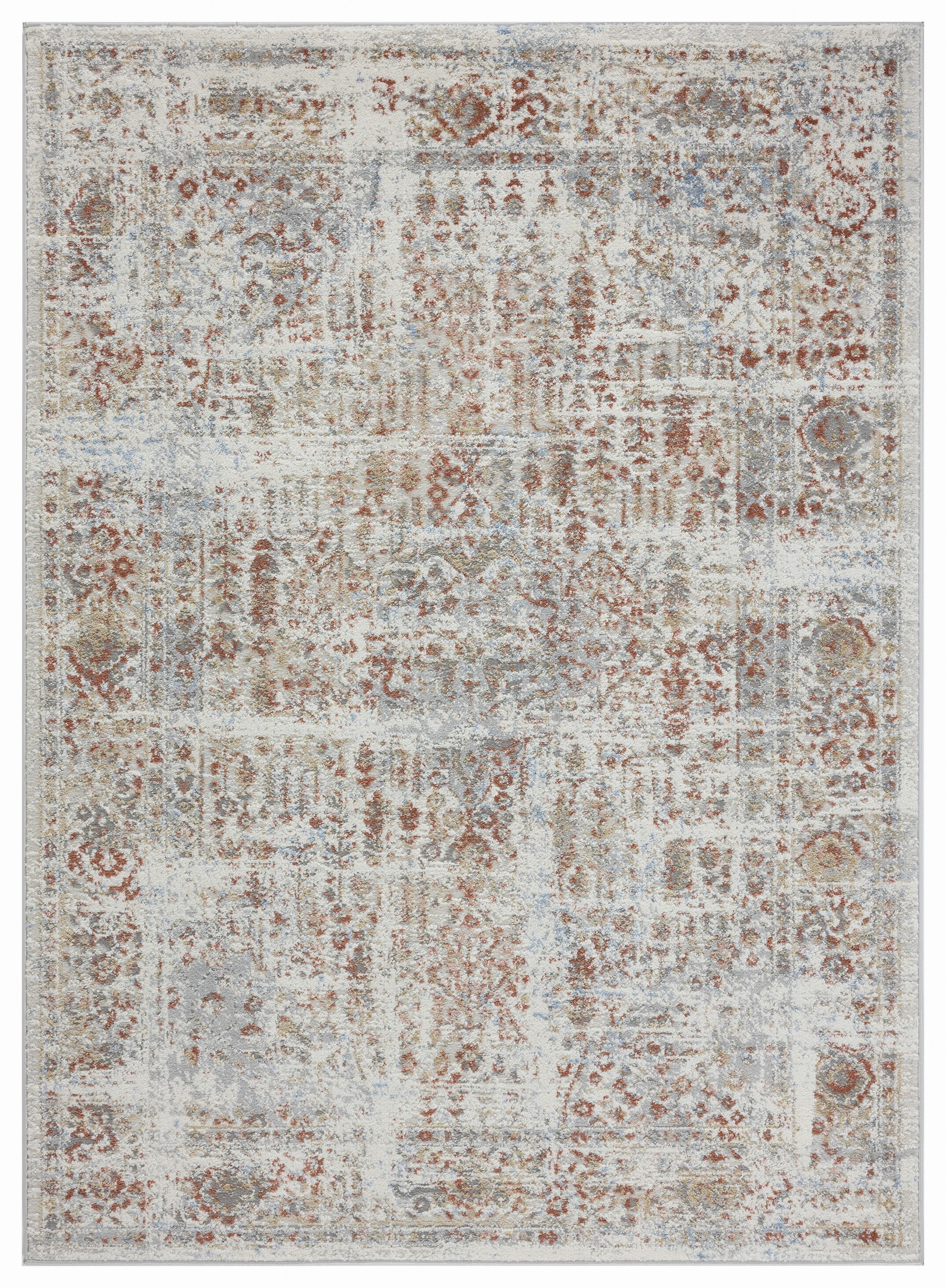 United Weavers Dawson Irregular Transitional Bordered Runner Rug, Rust, 2'7" x 7'4"
