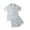 Gray, variant on Summer Pajamas For Women Womens Pajama Sets Short Sleeve Summer Pjs Sleepwear with Pockets,D L