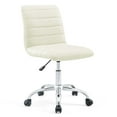 thumbnail image 2 of Modway Ripple Modern Vinyl Armless Mid Back Office Chair in White, 2 of 9