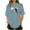 Blue-Plus Size Tops, variant on FNFYFH Plus Size Graphic Tees for Women Short Sleeve Crewneck T-Shirt 90s Rock Vintage Skeleton Tshirt