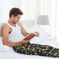 thumbnail image 4 of Uemuo Snake And Flower Pattern Men's Wide Leg Palazzo Lounge Pants with Pockets Light Weight Loose Comfy Casual Pajama Pants-, 4 of 9