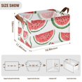 thumbnail image 7 of Yayeee Foldable Storage Basket for Shelves with Handles Set of 2 Waterproof Cloth Bins, Cute Watermelon, 7 of 7