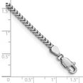 thumbnail image 2 of 14k White Gold Solid 2.5mm Franco Chain Bracelet 8 Inch Lobster Claw Link Bracelet for Women and Men, 2 of 2