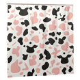 thumbnail image 3 of Bathroom Partition Shower Curtain 72x72in Bathroom Special Waterproof Mildew Resistant High Temperature With 12 Iron Hooks Simple Cow-Print Pattern_3, 3 of 7