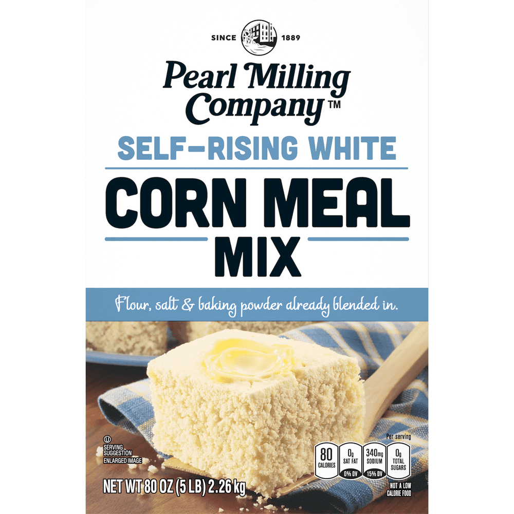(2 pack) Pearl Milling Company Self-Rising White Corn Meal Mix, 80 oz