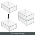 thumbnail image 4 of Organizador de almacenamiento mDesign Lumiere con cajón extraíble, juego de 3, 4 of 8