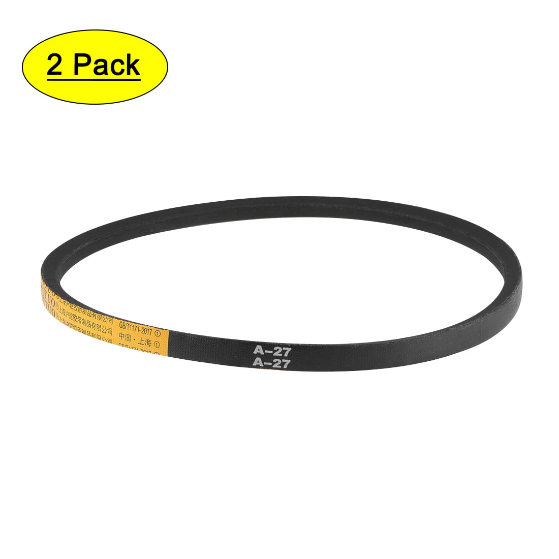 A-Section Rubber Drive Belt 2pcs uxcell A25 V-Belts 25 Pitch Length 