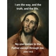 thumbnail image 2 of ArtsyQuotes 12x14 Black Ornate Wood Framed with Double Matting Museum Art Print Titled - Bible Verse Quote John 14:6, El Greco - Christ, 2 of 4