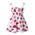 thumbnail image 2 of Tdoqot Toddler Flower Girls Dress- Midi Dreess Crewneck Cute Sleeveless Summer Casual Dresses Red Size 4T, 2 of 6