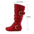 thumbnail image 3 of GJPBGK Women’s Boots Knee High Slouchy Boots Suede Faux Fur Lined Side Zipper Buckle Winter Fashion Boots, 3 of 9