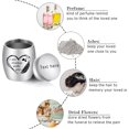 thumbnail image 6 of Small Urns for Human Ashes Stainless Steel Mini Urns Keepsake with Heart Mini Cremation Urns for Ashes -I am Always with You, 6 of 7