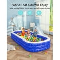 thumbnail image 6 of Large Inflatable Swimming Pool with Canopy, 120” x 70” x 20” Full-Sized Inflatable Pool for Kids & Adults, Kiddie Pool with Sun Shade, Blow Up Pool for Backyard, Garden, Age 3+, Blue, 6 of 7