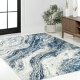 thumbnail image 4 of JONATHAN Y SUPERSOFT 4 x 6 Area Rug, Kassia Glam Abstract Marble - Navy/Cream, SEU300B-4, 4 of 7