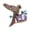 Purple, variant on Exquisite Crystal Parakeet Brooch Retro Design Symbolizing Freedom and Charm