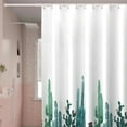 thumbnail image 6 of Vggrvlo 15 & Under Stall Fabric Shower Curtain with 12 Hooks Premium PEVA Lightweight Shower Curtain Machine Washable 72"x72" Clear, 6 of 6