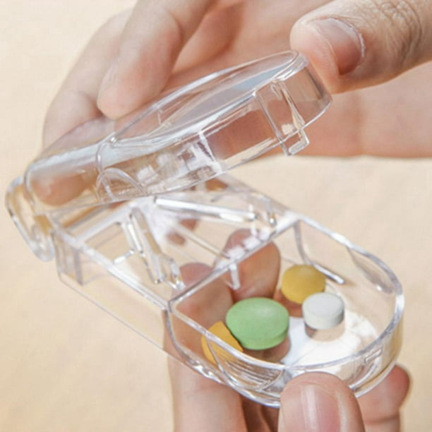Estuche para Pastillas Macarena Apto para Viajes Ligero con Divisor Transparente Estuche de vitaminas