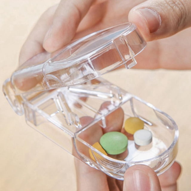 Caja Cortadora de pastillas shamjiam Organizador Divisor Estuche de vitaminas
