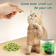 Cat Crunchy Fish Shaped Catnip Treats, Natural Kitty Cat Treats, Delicious Catnip Flavored Snacks, 3.5 oz. Tub
