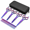 Purple-Right-handed, variant on 7.0 Inches Professional Dogset Straight & Thinningd Chunkersb 5in 1 For Left-handed Right Handed