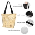 thumbnail image 4 of Kll Tote Bag For Women World Map Print Shopping Grocery Reusable Bags For Office School Shopping Travel, 4 of 7