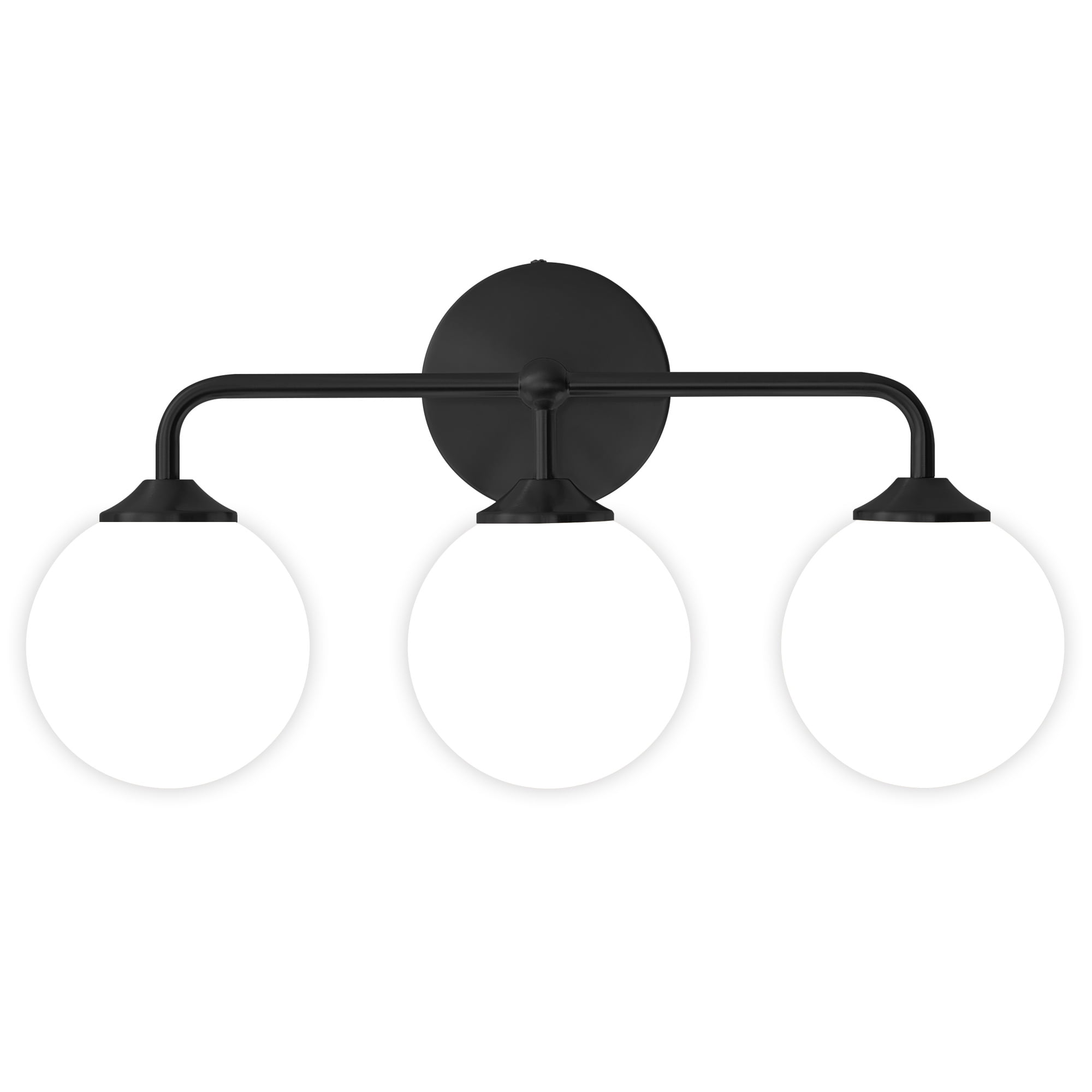 Modern Minimalist Style Vanity Lights Black 3 Light  Bathroom Vanity Light Fixtures