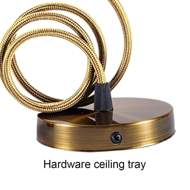 2uds. Portalámparas colgante con tornillo E27, portalámparas colgante para decoración del hogar (dorado)