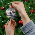 thumbnail image 4 of Purrfect President Bernese Mountain Dog Raise Fist Fight Survived Election 2024 Ceramic Round Ornament Berner Lover Gifts Home Tree Decor - 00013, 4 of 5